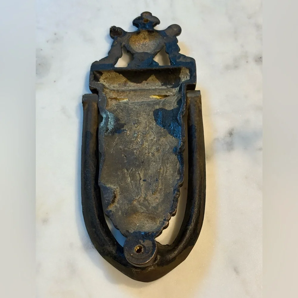 Antique Acanthus Leaf Brass Door Knocker
